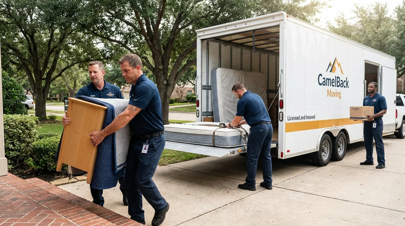 Crew loading residential truck for cross-state move from Trujillo Alto, PR