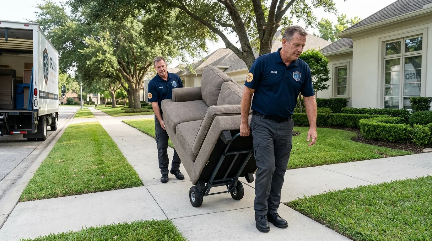 Local residential moving crew loading furniture in Trujillo Alto, PR